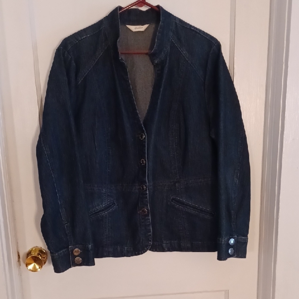 Dark Blue Denim Jacket C.J. BANKS  Womens Size Large